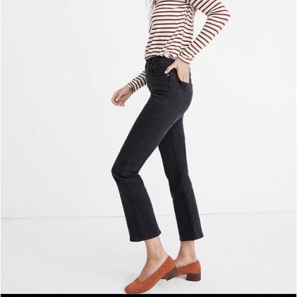 Madewell Cali Demi-Boot Faded Black Jeans Sz 24 - Picture 2 of 12